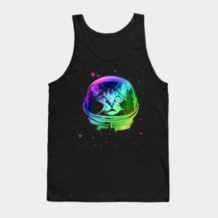 Cat Astronaut In Space Tank Top